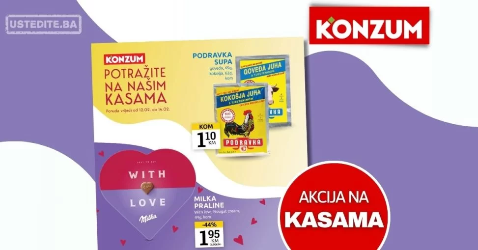 Konzum AKCIJA NA KASAMA