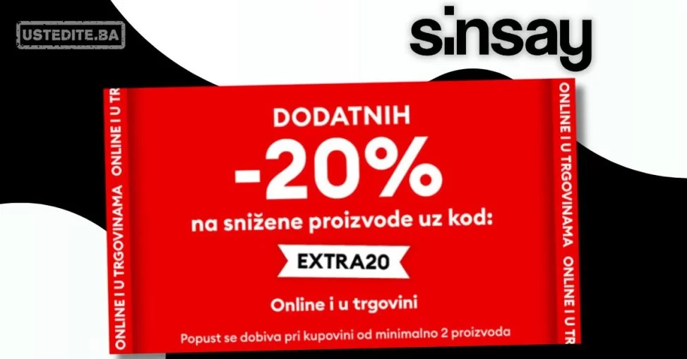 Sinsay 20% POPUSTA na VEĆ SNIŽENO - februar 2024.