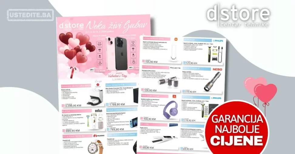 Dstore SEDMIČNA AKCIJA - sniženje do 14.2.2024.