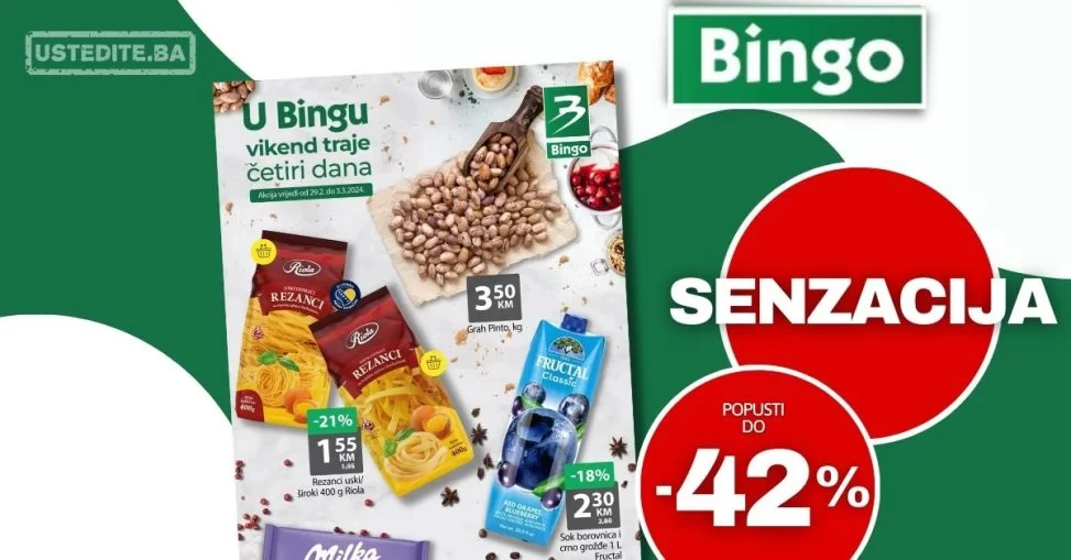 Bingo vikend akcija 29.2-3.3.2024.