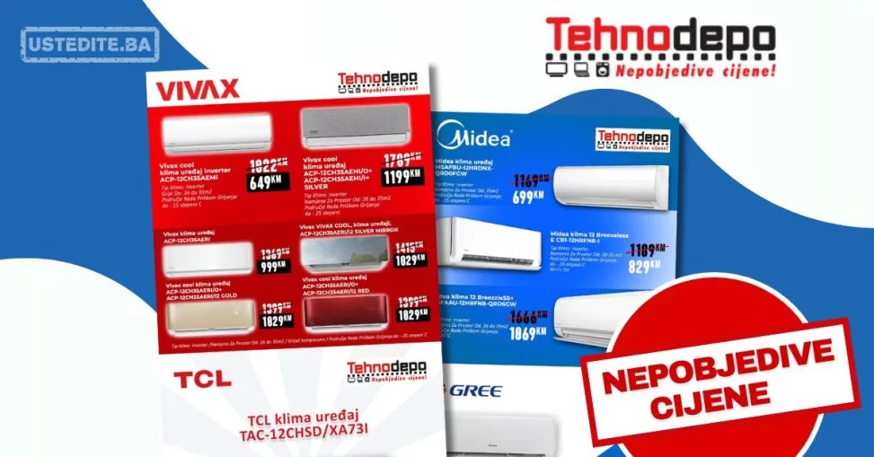 Tehnodepo NEPOBJEDIVE CIJENE INVERTER KLIMA