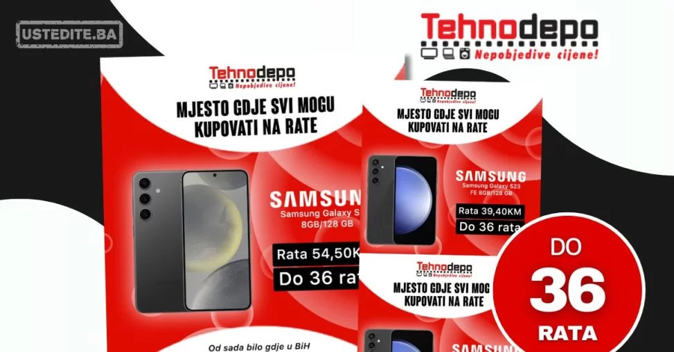 Tehnodepo MOBITELI - Čak do 36 rata za SVE!