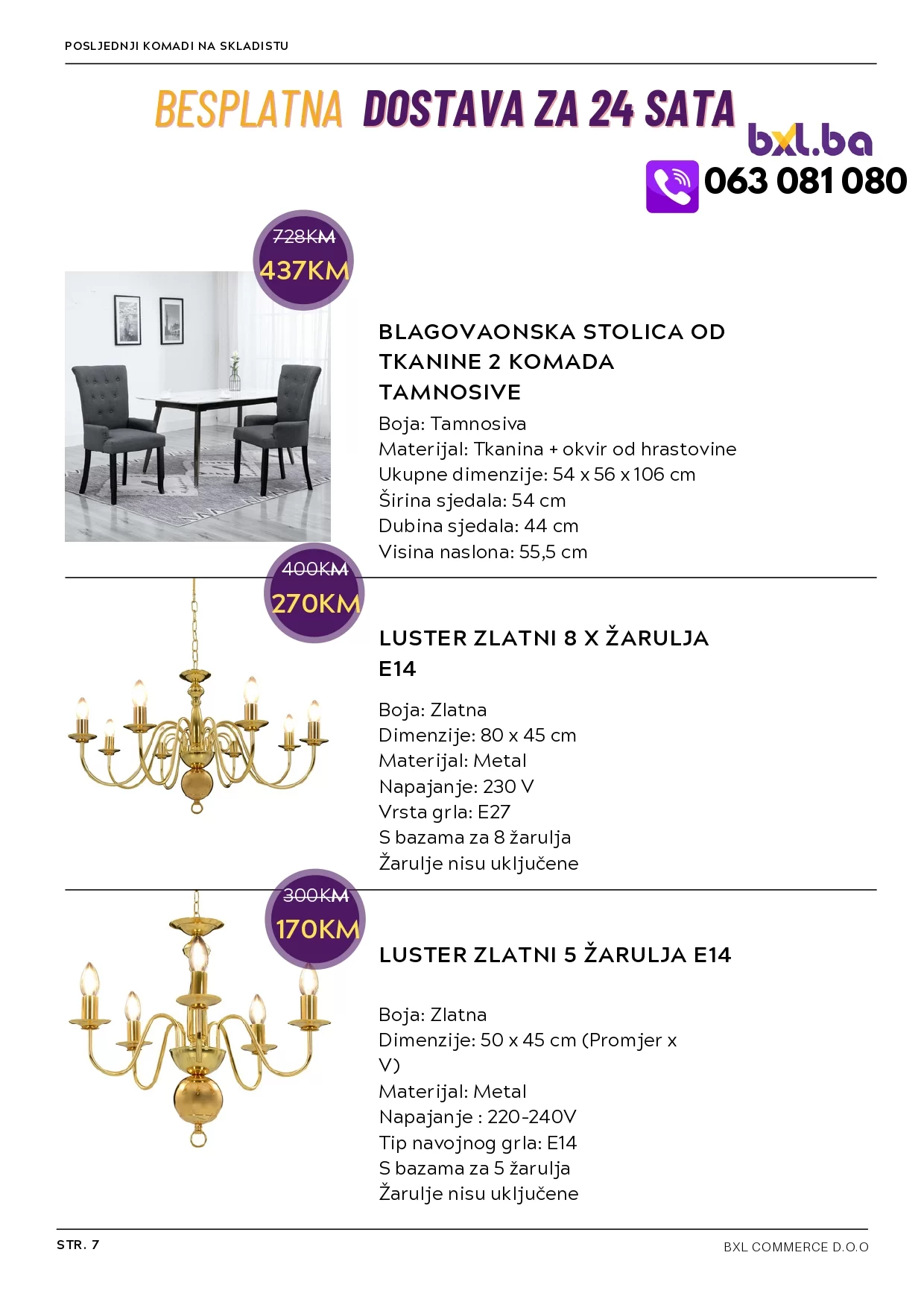 BXL Katalog ⇢ SVE ZA VAŠ DOM SEZONSKO SNIŽENJE