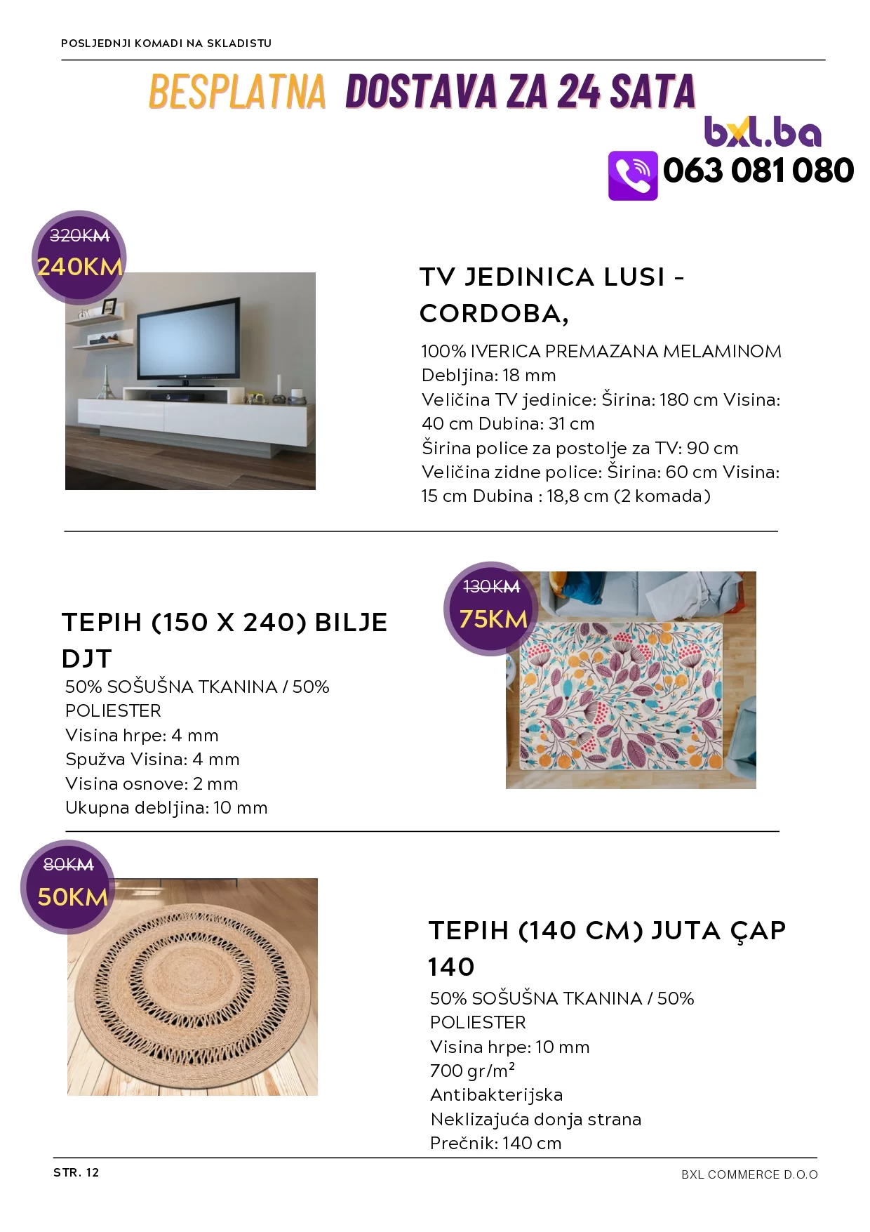 BXL Katalog ⇢ SVE ZA VAŠ DOM SEZONSKO SNIŽENJE