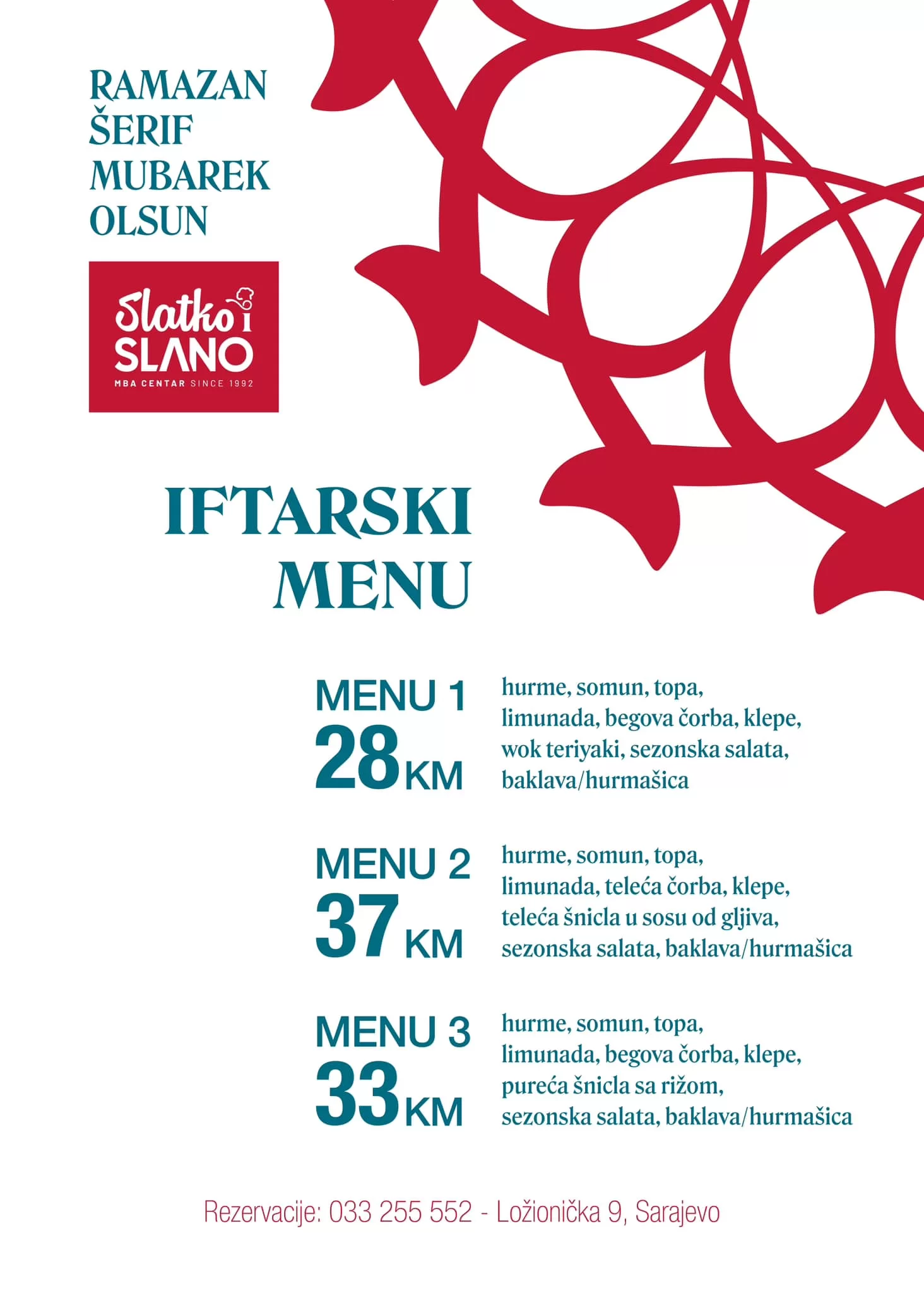 Slatko i Slano IFTARSKI MENI