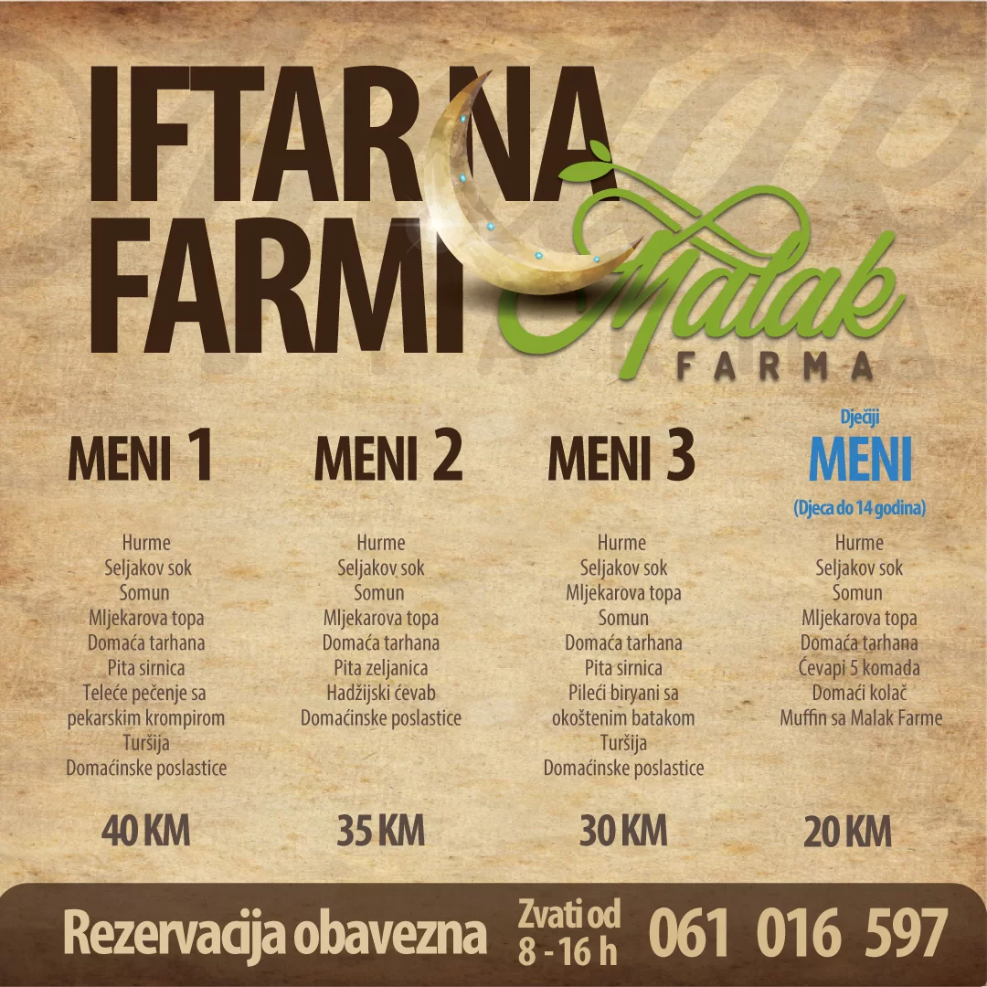 Malak farma IFTARSKI MENI 📍Sarajevo