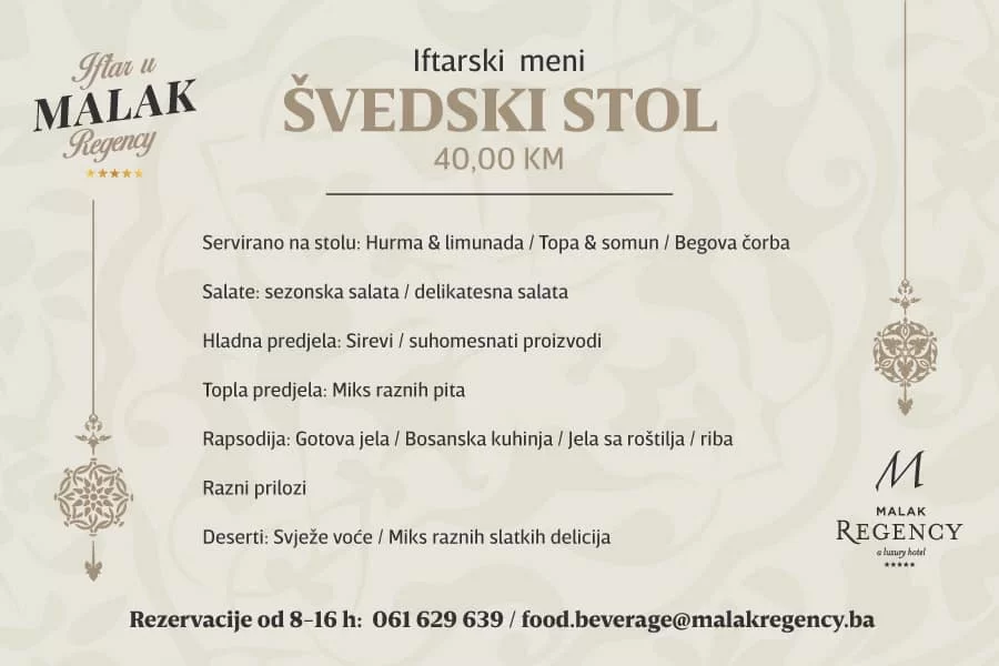 Malak IFTARSKI MENI 2024.