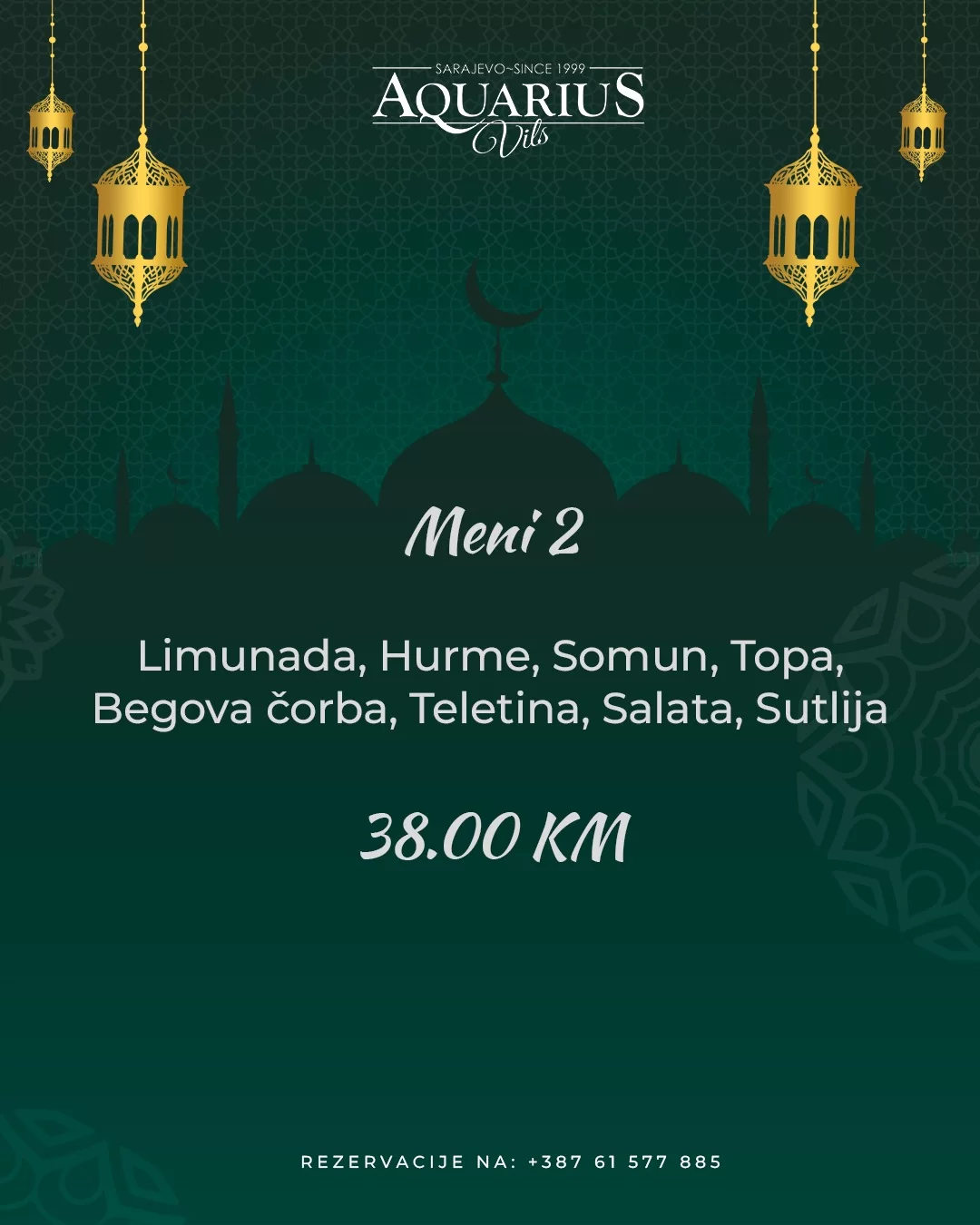 Aquarius IFTARSKI MENI 📍Sarajevo