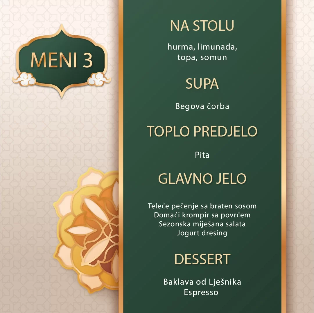 Sunnyland IFTARSKI MENI 2024. Sarajevo📍