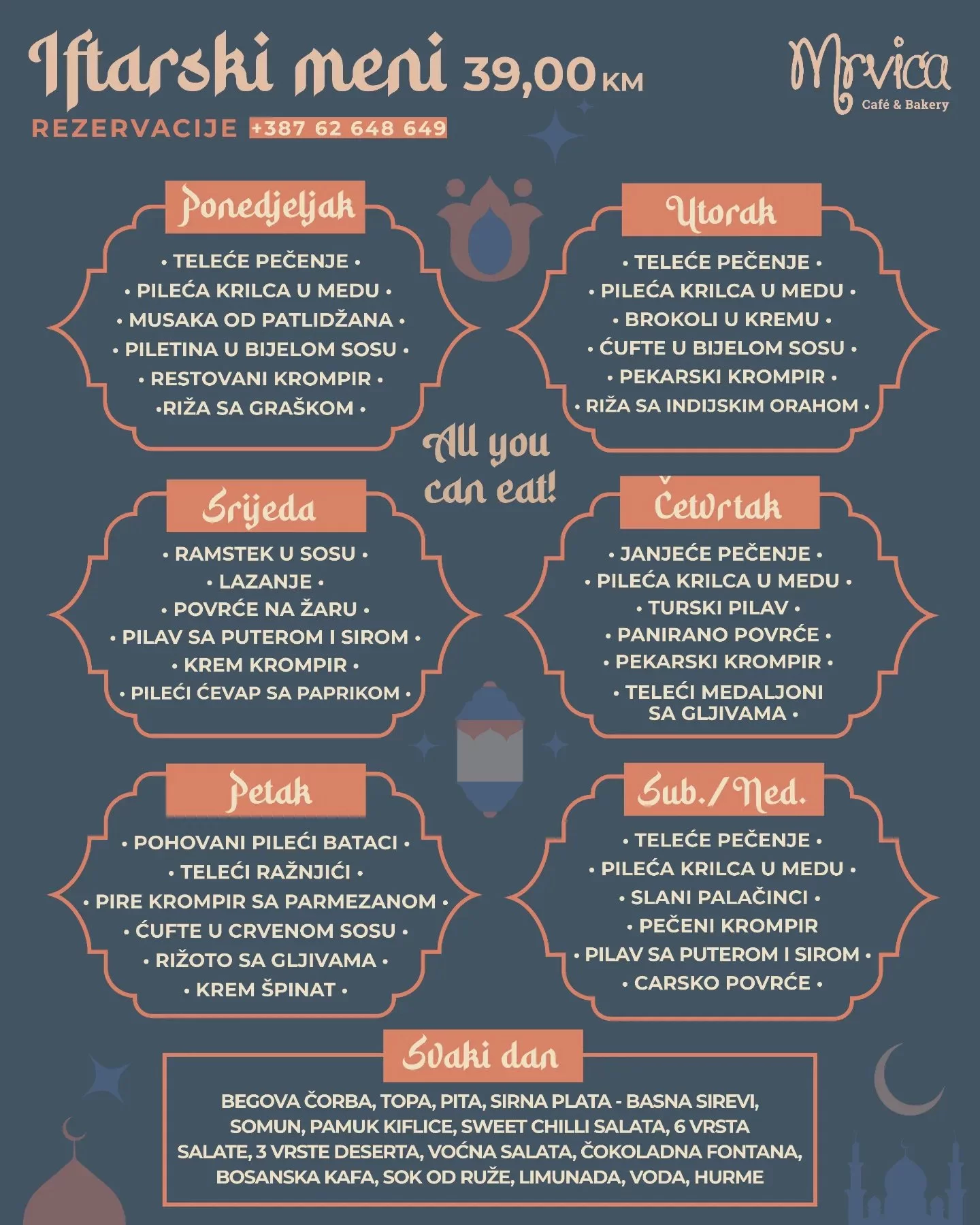Mrvica IFTARSKI MENI 2024. 📍 Sarajevo