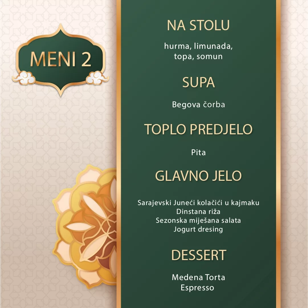 Sunnyland IFTARSKI MENI 2024. Sarajevo📍