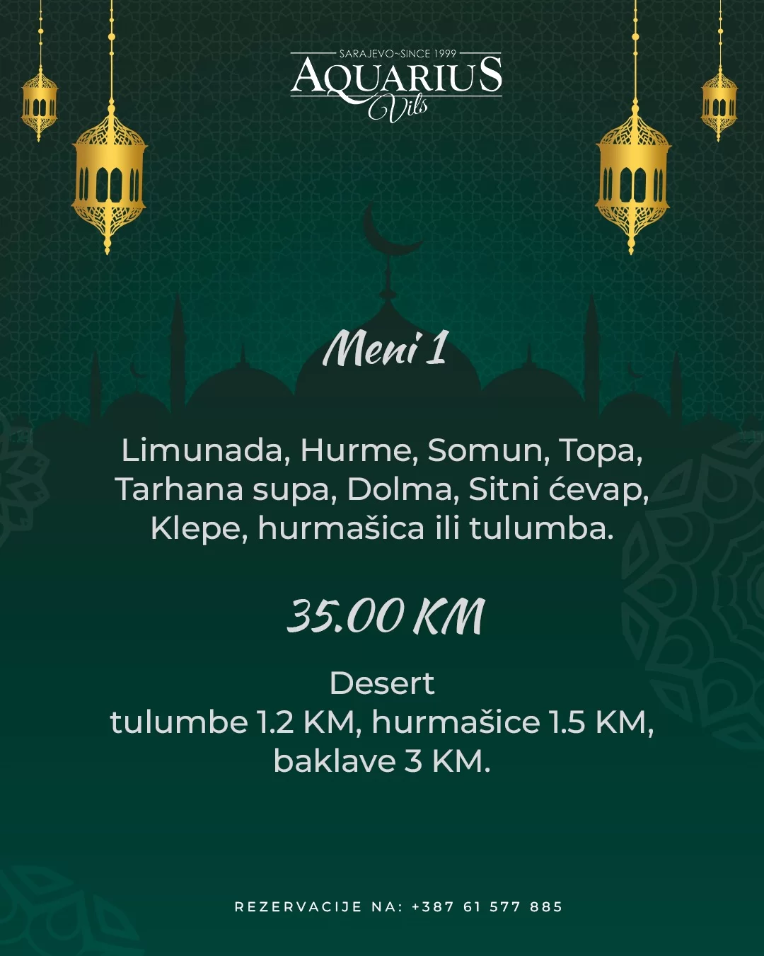 Aquarius IFTARSKI MENI 📍Sarajevo