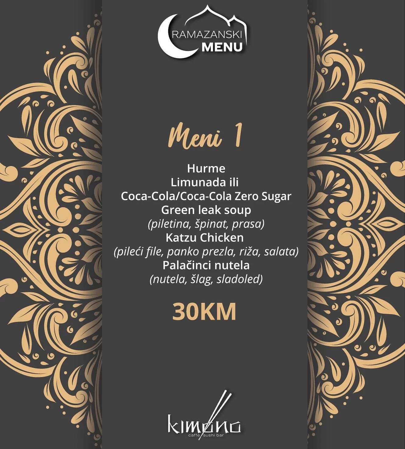 Kimono IFTARSKI MENI 📍Sarajevo