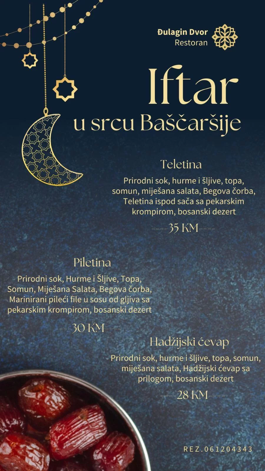 Ðulagin Dvor IFTARSKI MENI 📍Sarajevo 