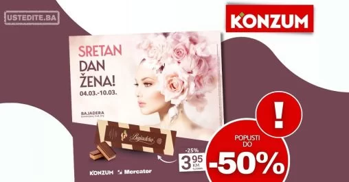 Konzum katalog 8. mart Dan žena 4-10.3.2024.