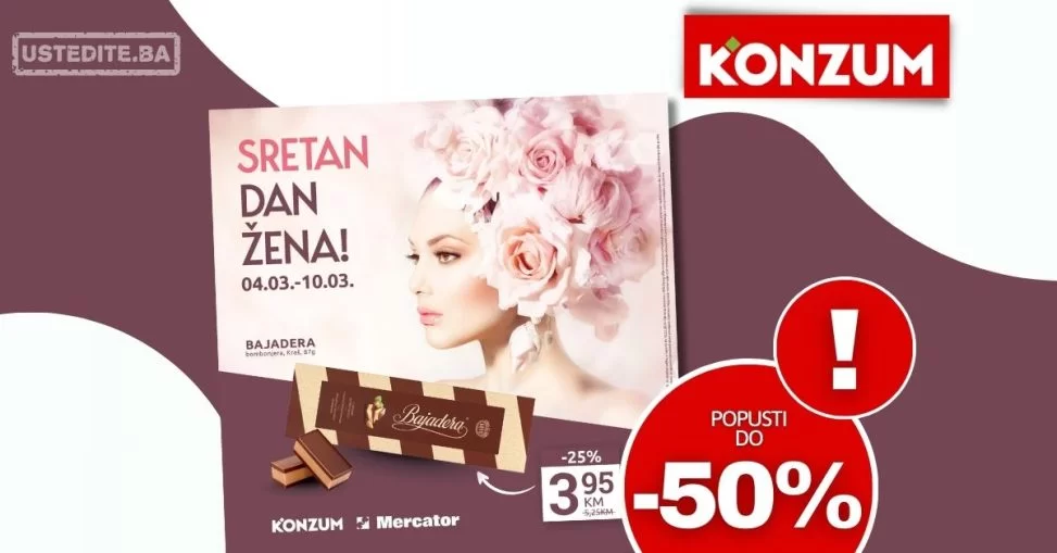 Konzum katalog 8. mart Dan žena 4-10.3.2024.