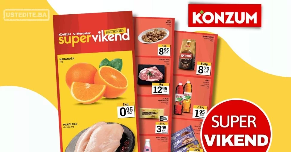 Konzum super vikend 7-10.3.2024.