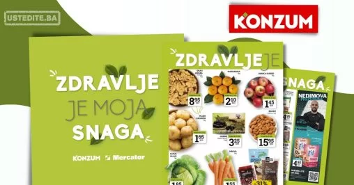 Konzum akcija ZDRAVLJE - sniženje do 7.4.2024.