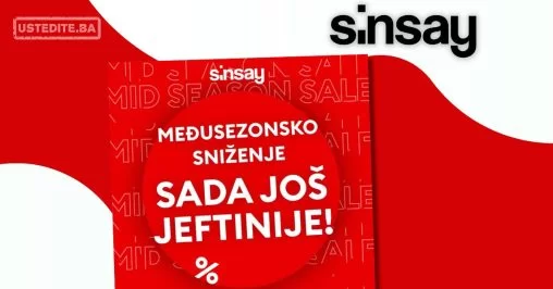 Sinsay BiH ISKORISTI POPUSTE - mart 2024.