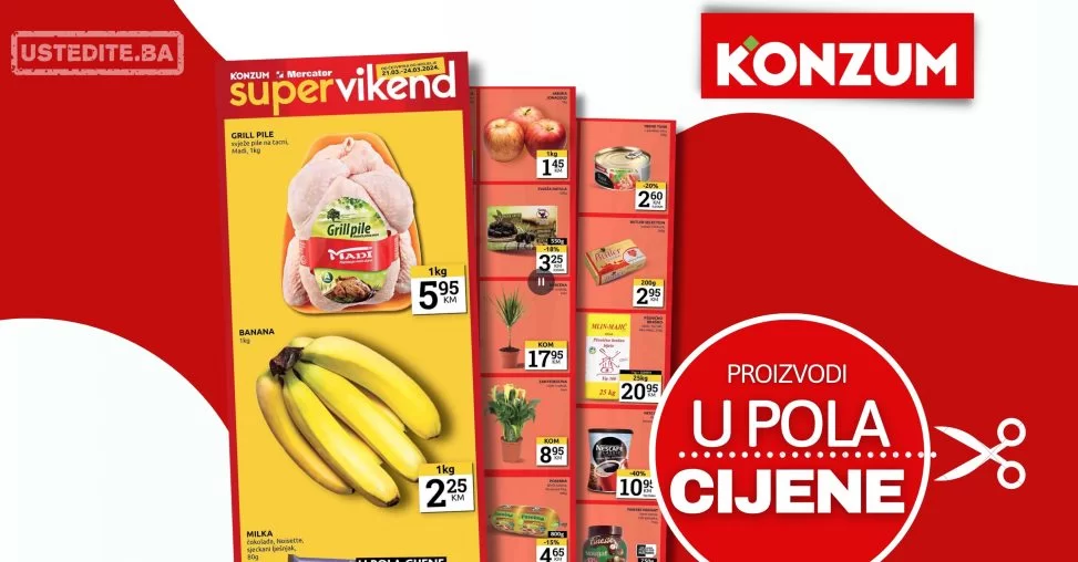 Konzum vikend akcija 21-23.3.2024.