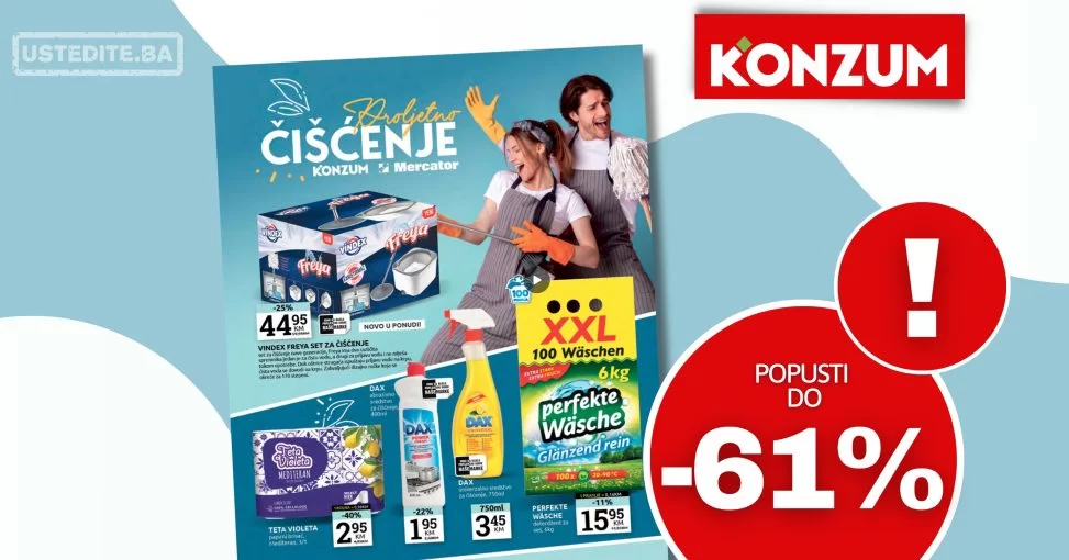 Konzum katalog PROLJETNO ČIŠĆENJE 28.3-21.4.2024.