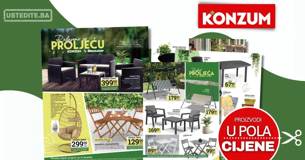 Konzum katalog RADUJEMO SE PROLJEĆU 28.3-21.4.2024.