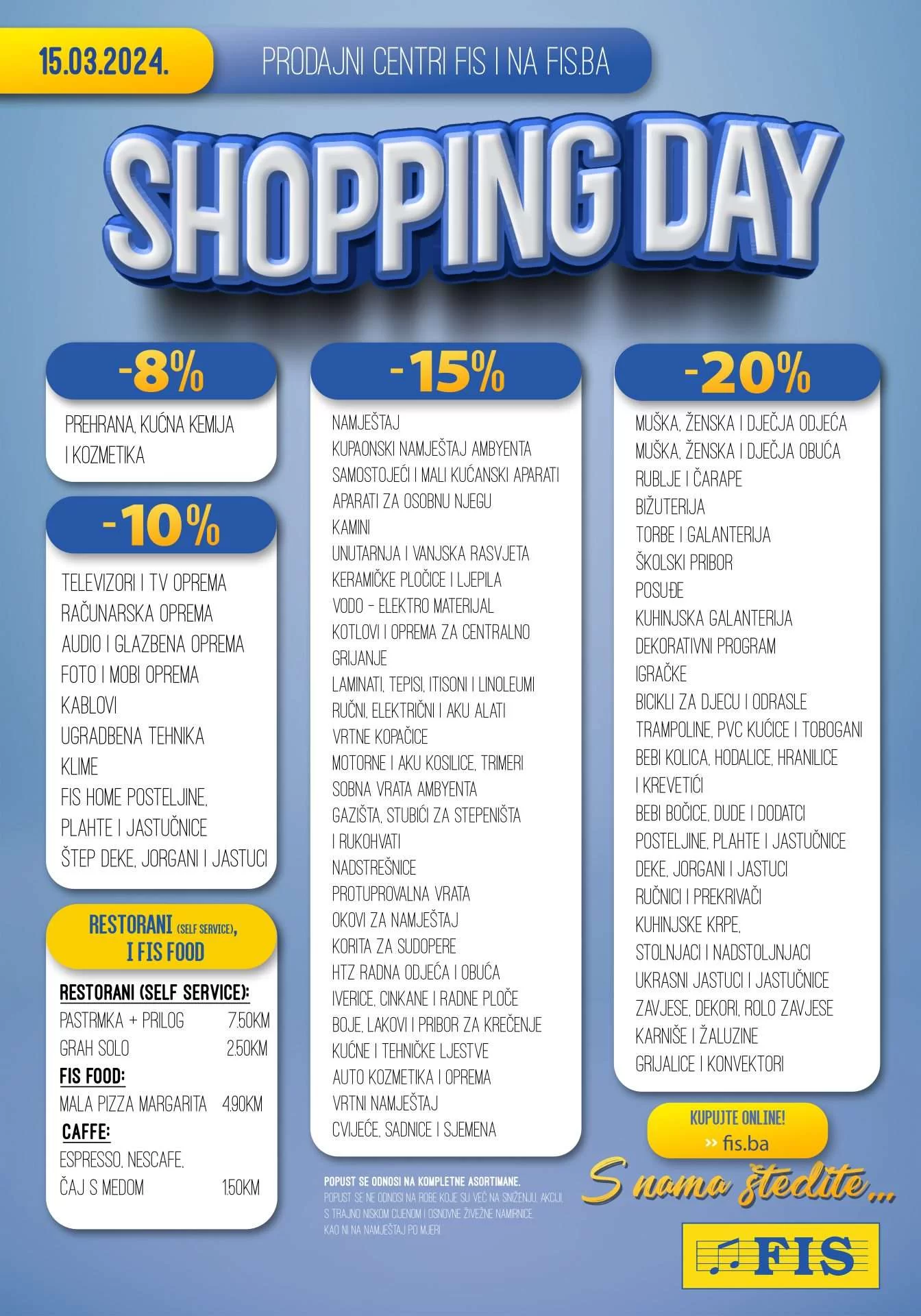 Fis SHOPPING DAY 15.3.2024. 