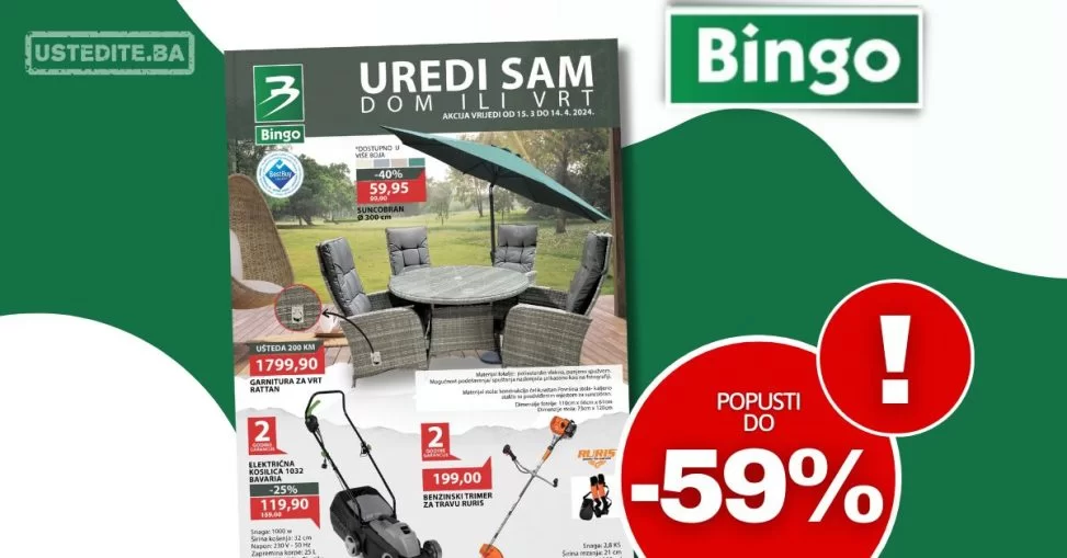Bingo katalog UREDI SAM DOM ILI VRT 15.3-14.4.2024.