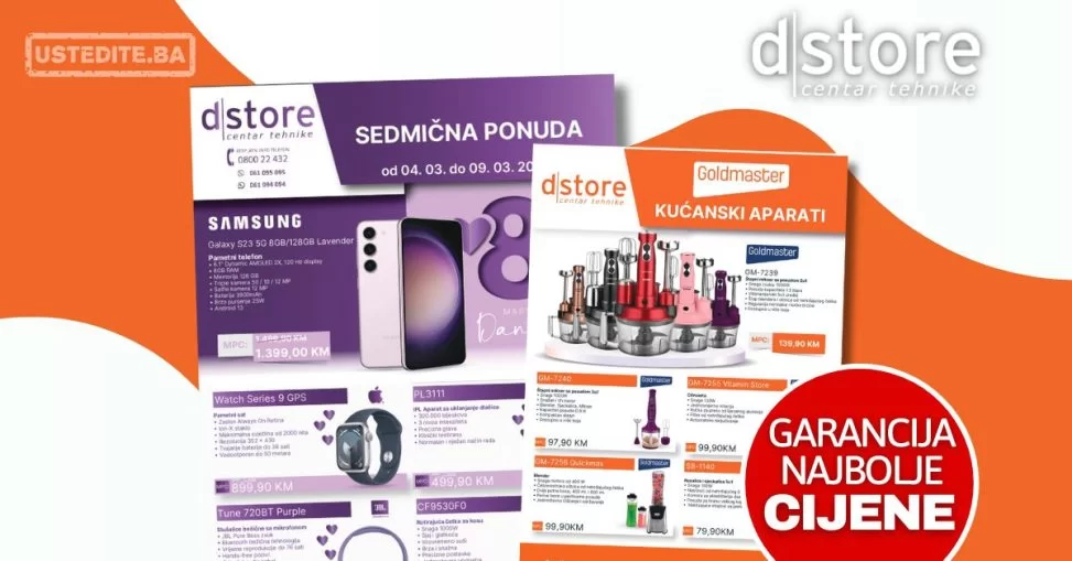 Dstore SEDMIČNA AKCIJA 4-9.3.2024.
