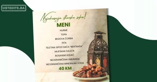 Nova Bentbaša IFTARSKI MENI 2024. 📍Sarajevo