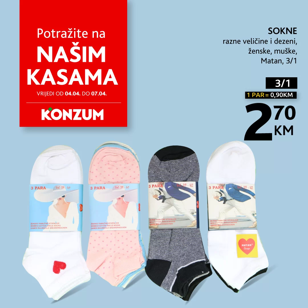 Konzum AKCIJA NA KASAMA 4-7.4.2024.