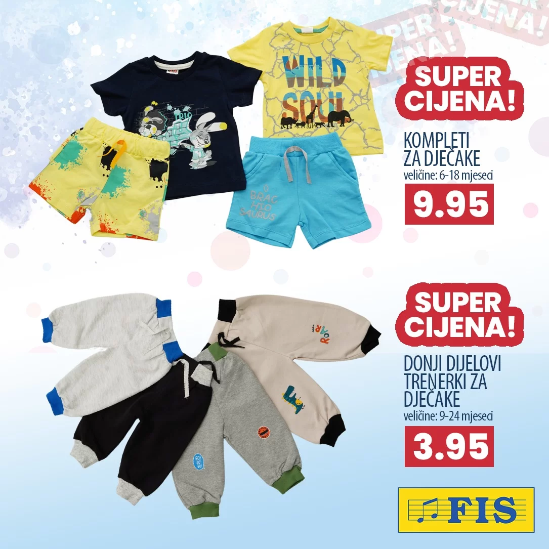 Fis DJEČIJI TEKSTIL - NOVO u ponudi - april 2024.