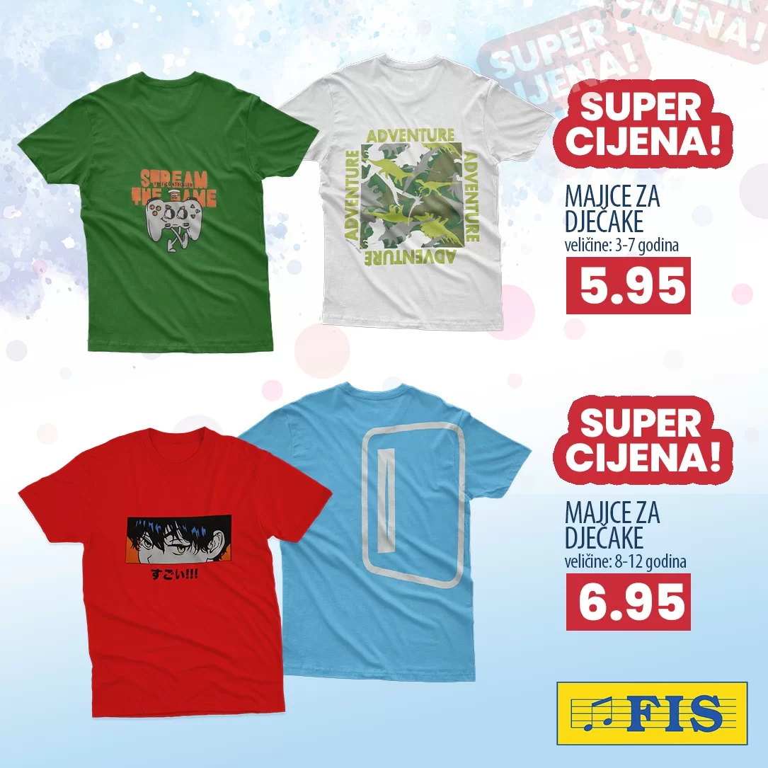 Fis DJEČIJI TEKSTIL - NOVO u ponudi - april 2024.