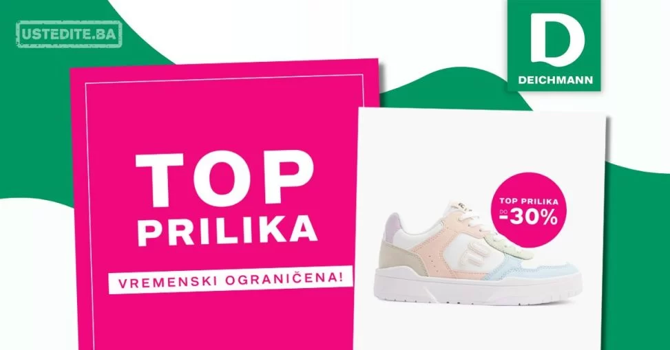 Deichmann SNIŽENJE do 30% - akcija do 9.4.2024.