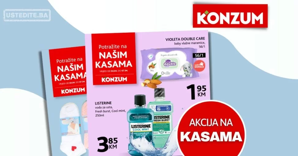 Konzum AKCIJA NA KASAMA 4-7.4.2024.