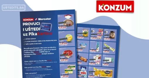Konzum PikaKartica PROVUCI I UŠTEDI - sniženje do 21.4.2024.