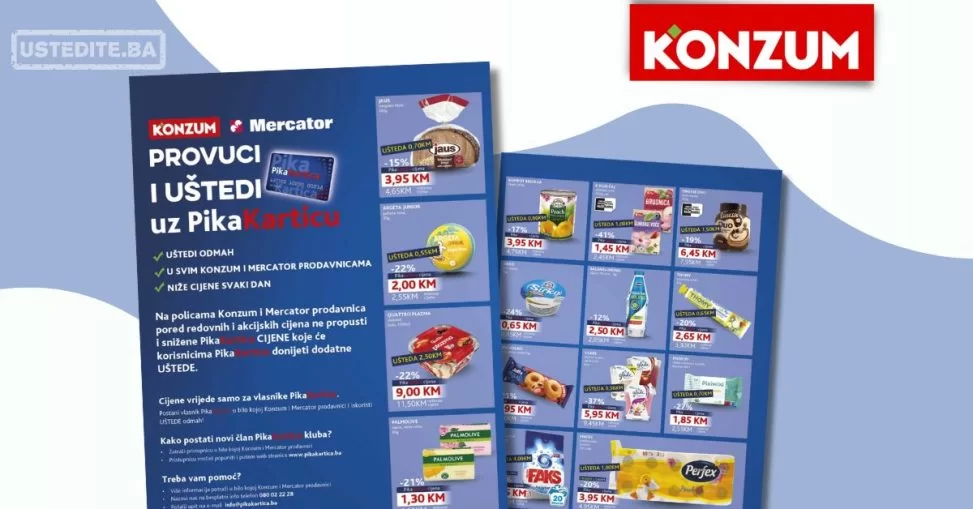 Konzum PikaKartica PROVUCI I UŠTEDI - sniženje do 21.4.2024.