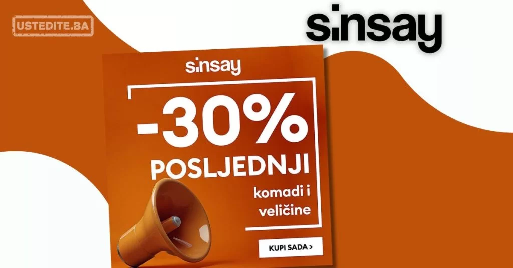 Sinsay sniženje ⇢ POSLJEDNJI KOMADI - april 2024.