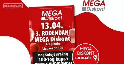 Mega Diskont slavi rođendan 13.4.2024.