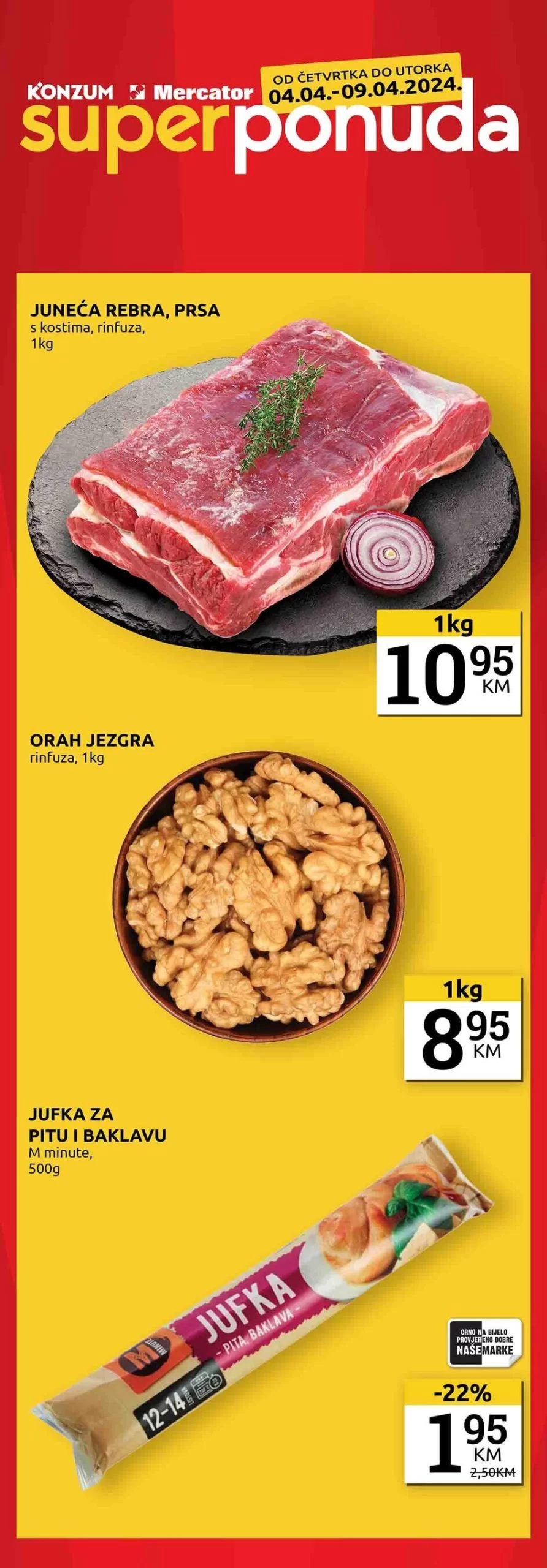 Konzum vikend akcija 4-9.4.2024.