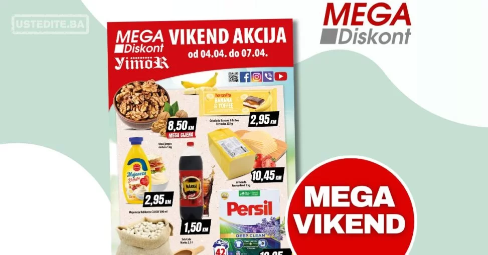Mega Diskont vikend akcija 4-7.4.2024.
