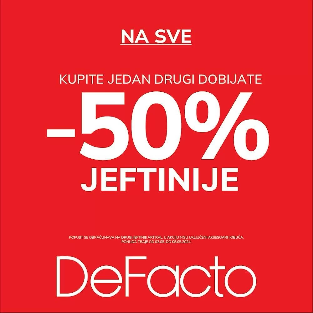 DeFacto SUPER AKCIJA 2-8.5.2024.