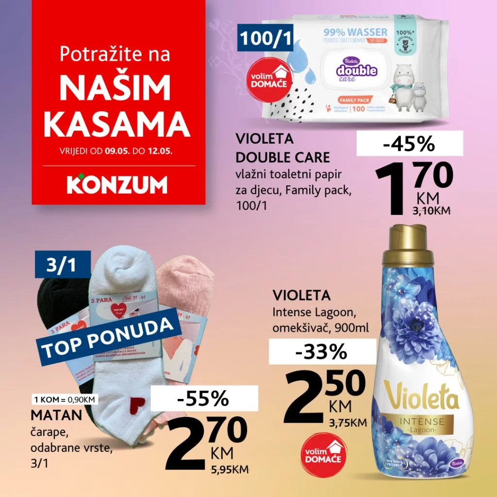 Konzum AKCIJA NA KASAMA 9-12.5.2024.