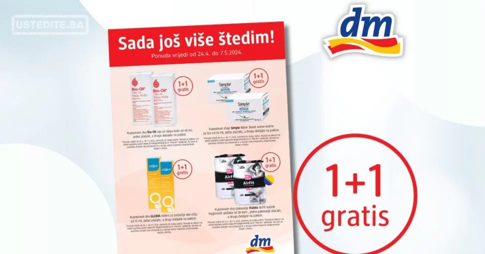 dm GRATIS Sada još više štedim 24.4-7.5.2024.
