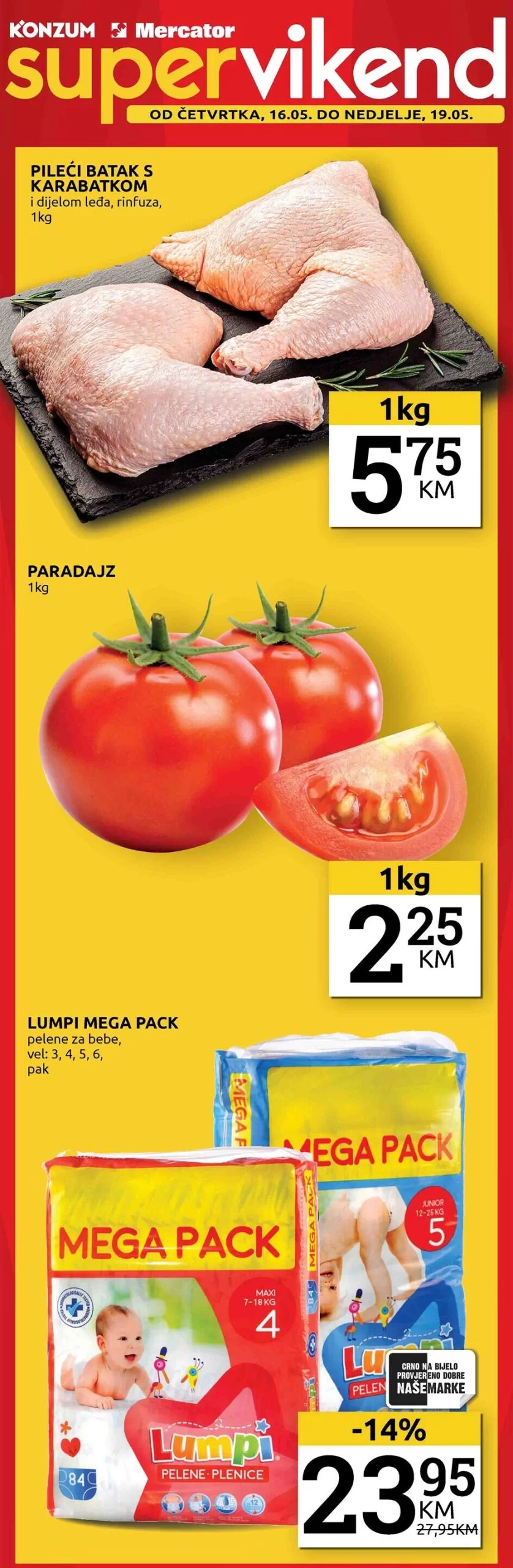 Konzum vikend akcija 16-19.5.2024.