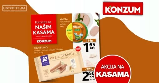 Konzum AKCIJA NA KASAMA 24-26.6.2024.