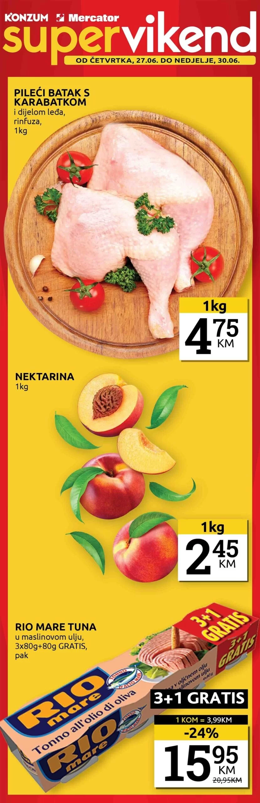 Konzum vikend akcija 27-30.6.2024.