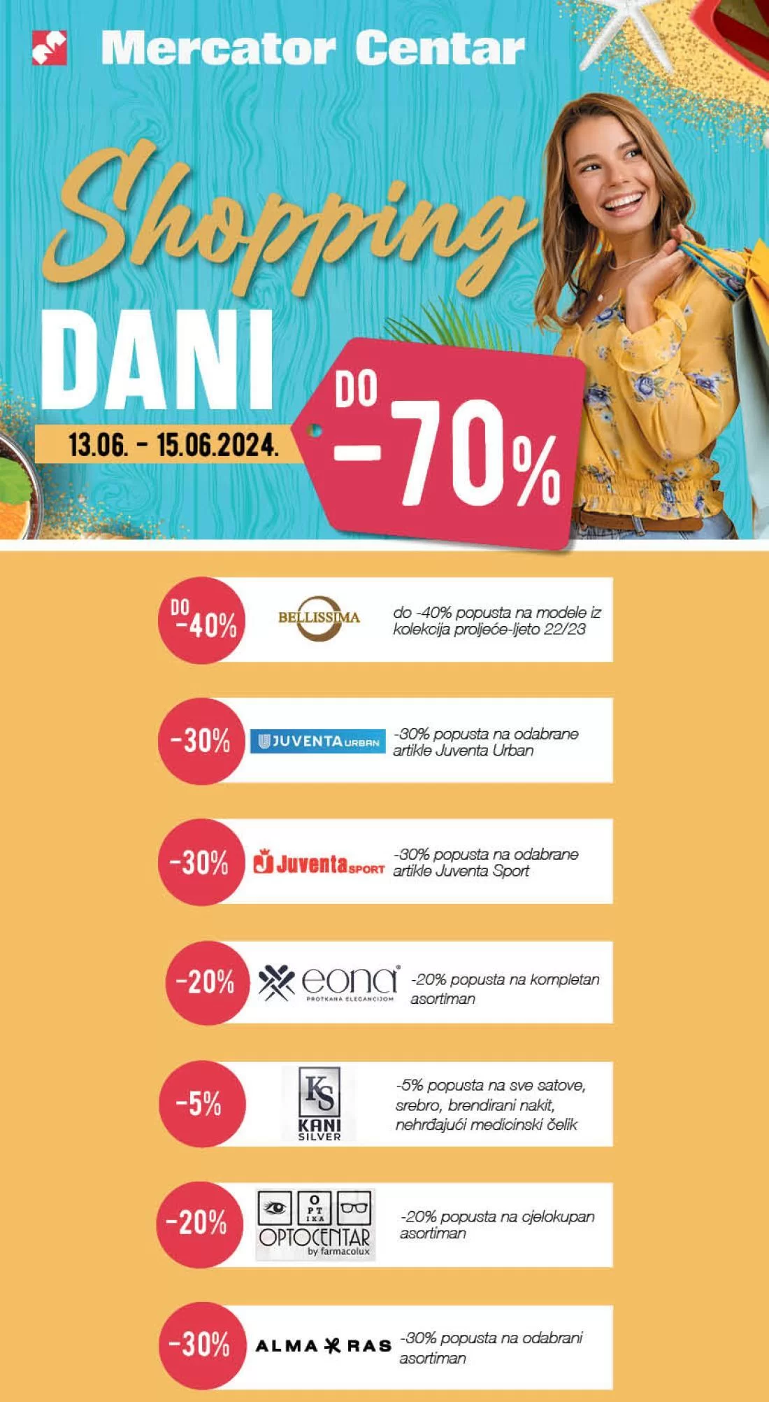 Mercator SHOPPING DAYS do 70% 13.6.-15.6.2024.