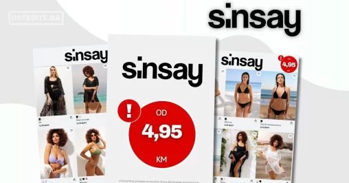 Sinsay KUPAĆI KOSTIMI već od 4,94 KM - juni 2024.