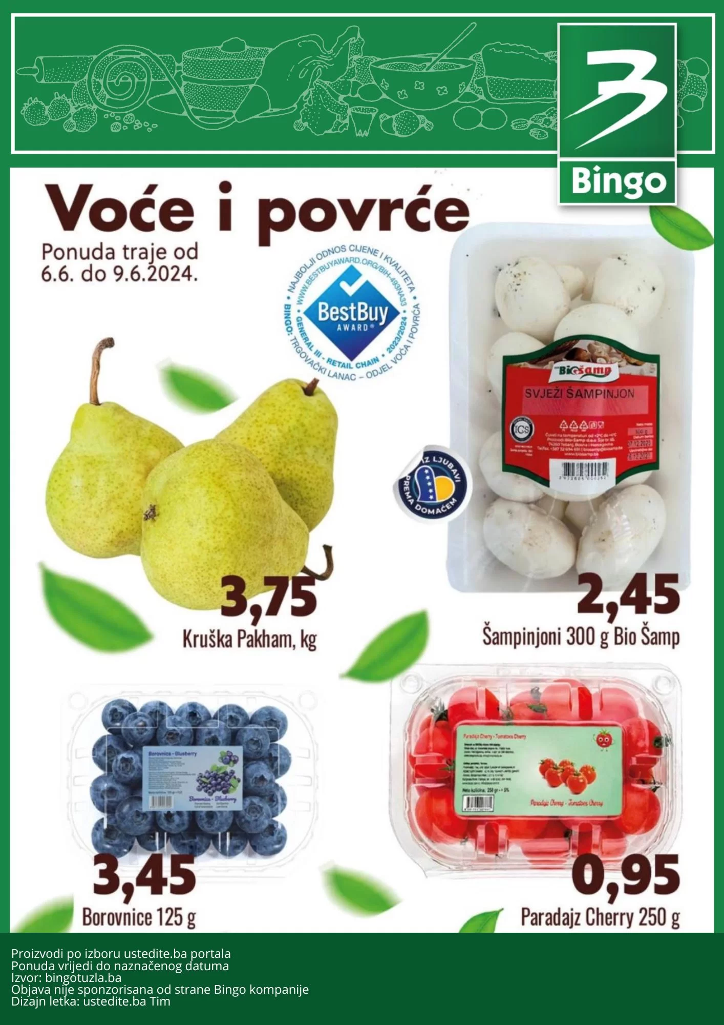 Bingo akcija SVJEŽA PONUDA 6-9.6.2024.